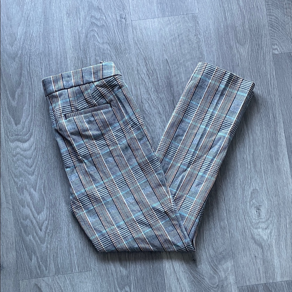 Talbots Chatham Ankle Multicolor Plaid Dress Pants